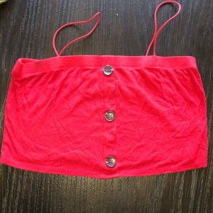 Red Tank Top With Buttons